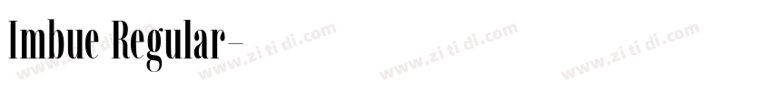 Imbue Regular字体转换